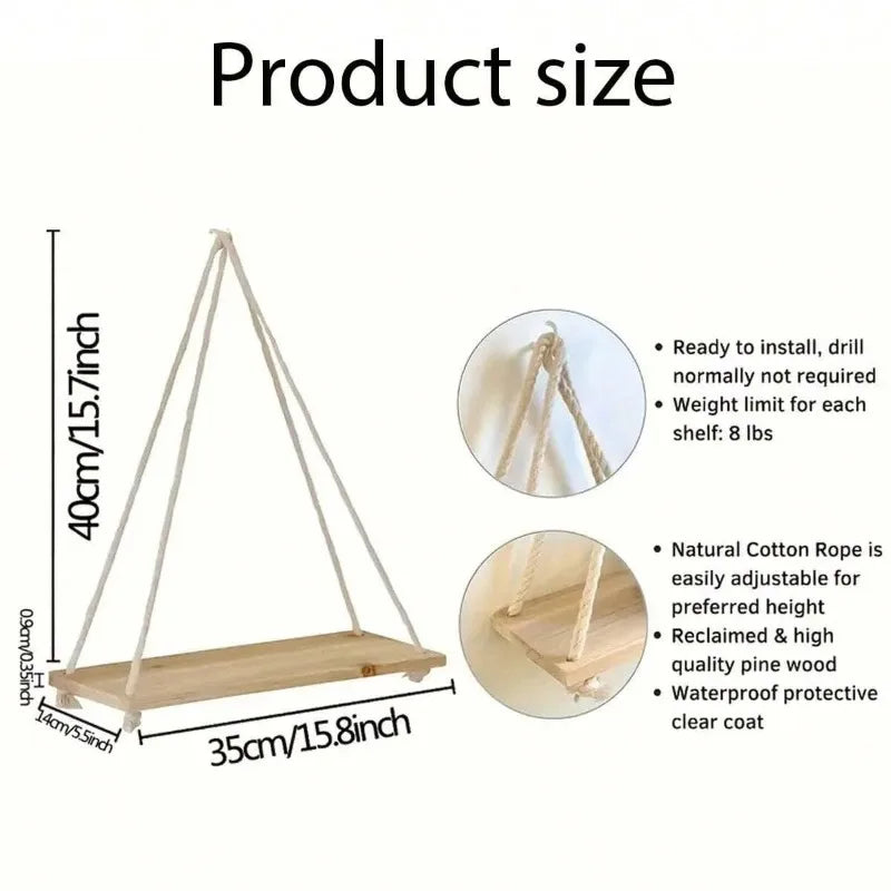 Cozy Habit™ HangLoom – Rustic Rope Wall Swing