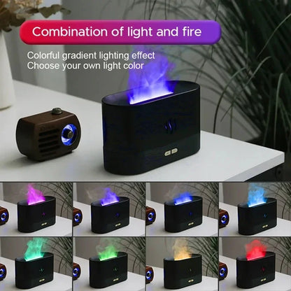 Cozy Habit™ GlowMist – LED Flame Humidifier