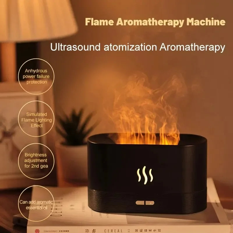 Cozy Habit™ GlowMist – LED Flame Humidifier