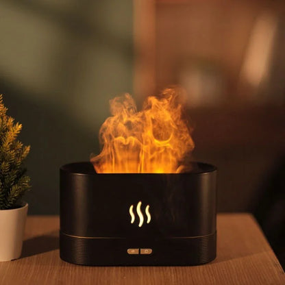 Cozy Habit™ GlowMist – LED Flame Humidifier