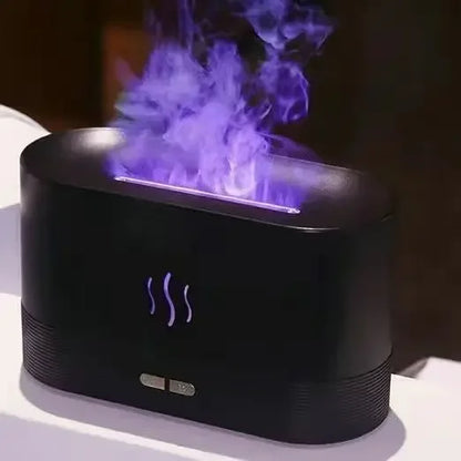 Cozy Habit™ GlowMist – LED Flame Humidifier
